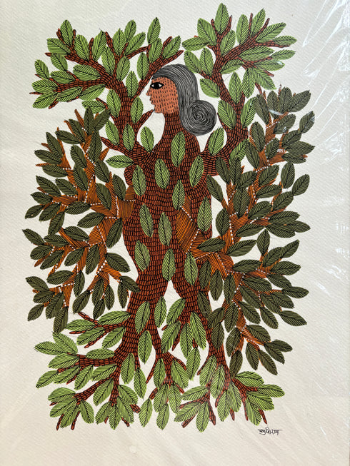 Janani Vriksha Gond Painting (11x15 IN)