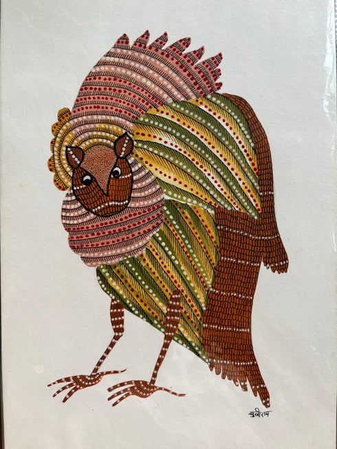 The Rebel Bird Gond Painting (A4 Size)
