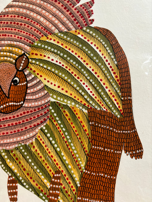 The Rebel Bird Gond Painting (A4 Size)