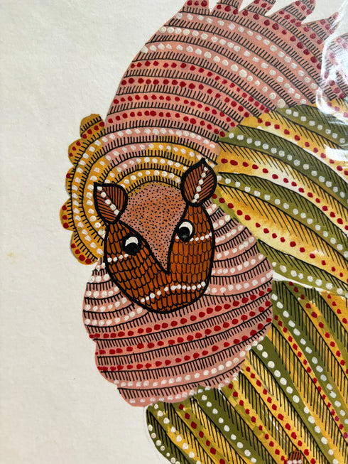 The Rebel Bird Gond Painting (A4 Size)