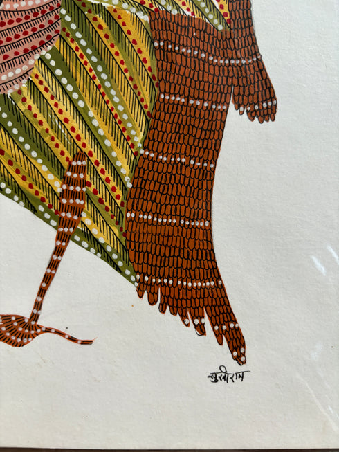 The Rebel Bird Gond Painting (A4 Size)