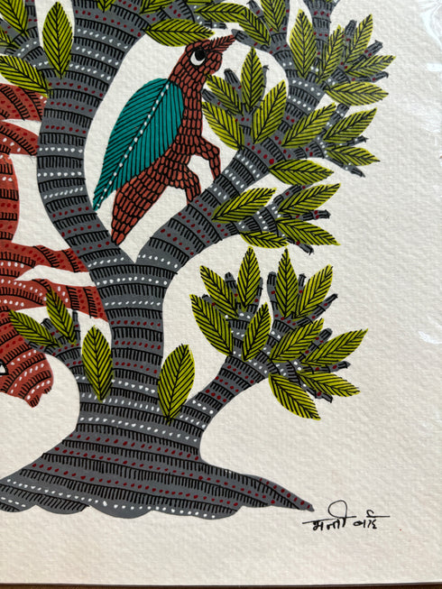 Sehjeevan Saathi Gond Painting (A4 Size)