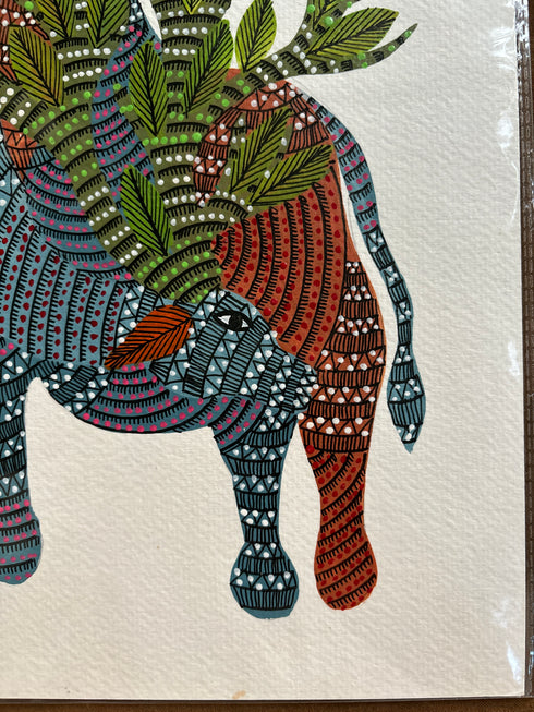 Gau Vriksha Gond Painting (A4 Size)
