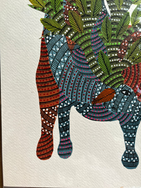 Gau Vriksha Gond Painting (A4 Size)