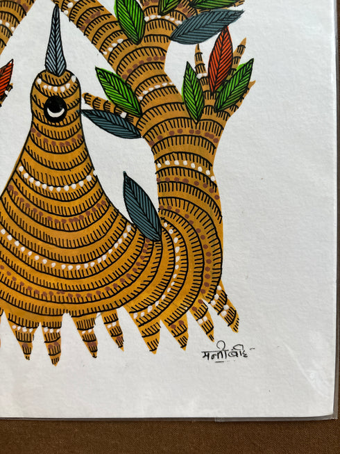 Vriksh Pakshi Gond Painting (A4 Size)