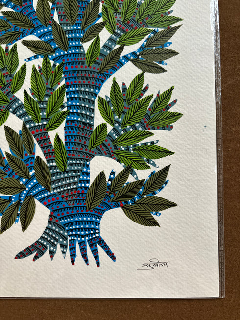 Tree of Life Gond Painting (A4 Size)