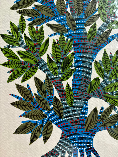 Tree of Life Gond Painting (A4 Size)