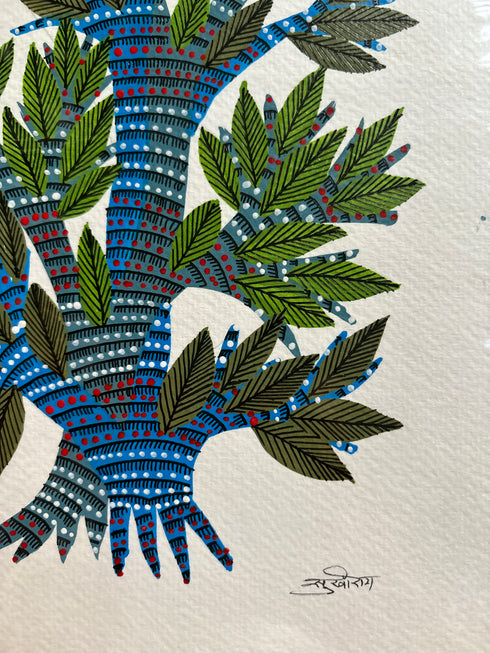 Tree of Life Gond Painting (A4 Size)