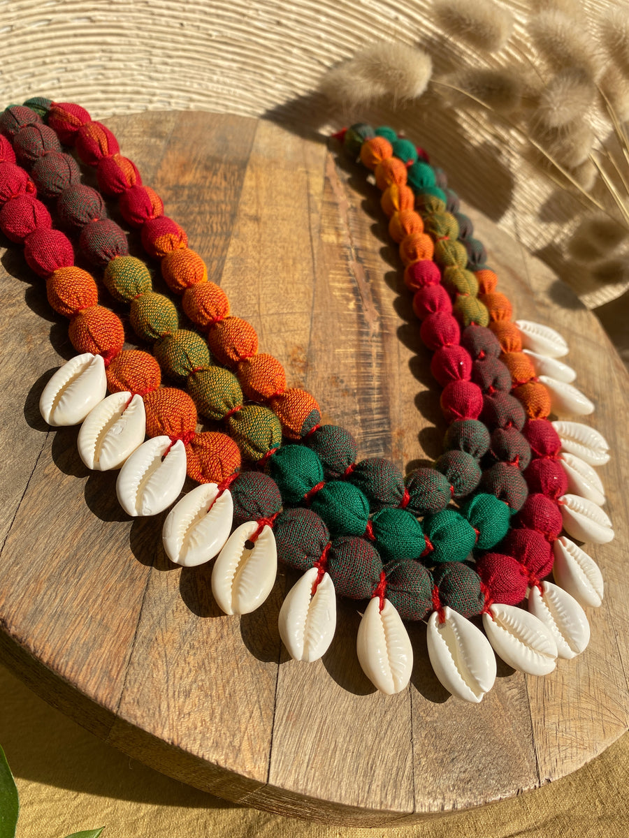 Handwoven Delight Necklace - Handmade Fabric Necklace – Kashvi