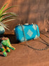 Sea Green Banarasi Party Purse with Sling