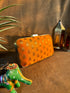 Orange Banarasi Party Purse with Sling