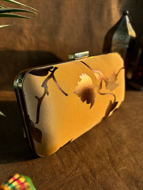 Golden Banarasi Party Purse with Sling