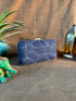 Denim Blue Banarasi Party Purse with Sling