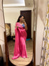 Pink Golden Zari Mul Cotton Saree