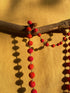 Red Yellow Kantha Ball Long Necklace