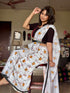 Chai on Canvas Mul Cotton Saree