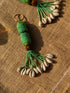 Leafy Green Seashell Keychain- 1pc