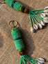 Leafy Green Seashell Keychain- 1pc
