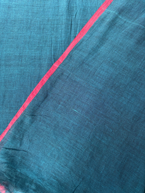 Contrast Border Mul Cotton Saree