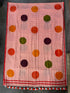 Peach Polka Mul Cotton Saree