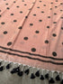 Mocha Polka Handloom Mull Cotton Saree