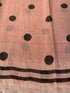 Mocha Polka Handloom Mull Cotton Saree
