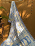 Indigo Bagh print Banarasi Silk Saree