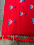 Phool Pari Red Mul Cotton Saree