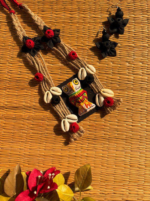 Black Quirky Wise Owl Necklace