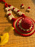 Red Flower Kantha Necklace