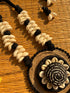 Black Flower Kantha Necklace