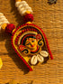 Goddess Durga Black Bamboo Fabric Necklace