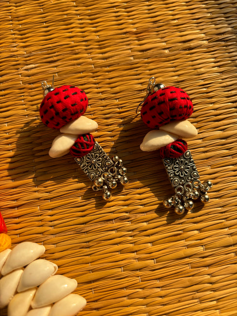 Goddess Durga Black Bamboo Fabric Necklace