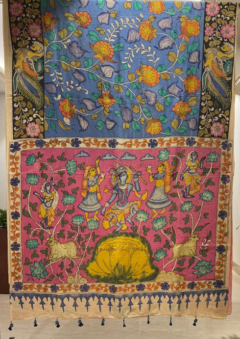 Raas Srikalahasti Pure Silk Kalamkari Saree