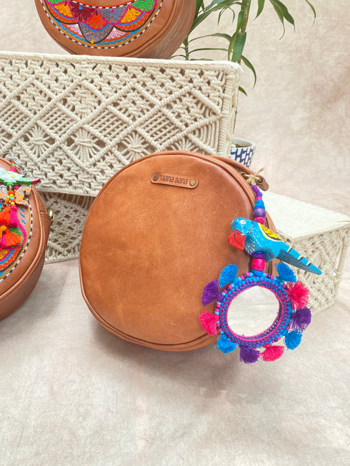 Daffli Round Leather Bag