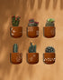 Nature's Sketch - Terracotta decorative wall planters set