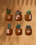Boho Sunburst - Terracotta decorative wall planters set