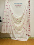 Moti Baagh White Mul Cotton Saree