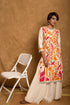 Orange Applique Kurti Skirt Set
