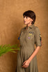 Military Green Army Rayon Dress