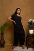 Black One shoulder top with Pants Co-Ord Set