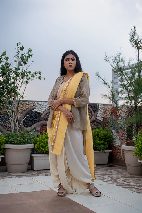 Bohemian queen dhoti set 4pc