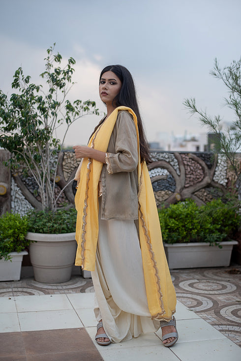 Bohemian queen dhoti set 4pc