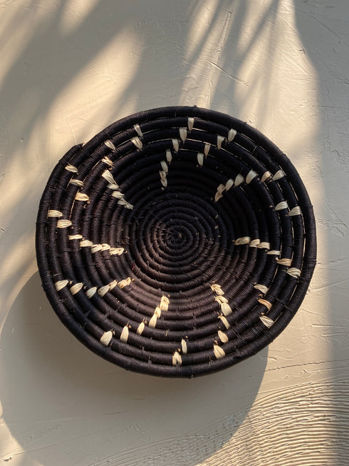 Midnight dream - Handwoven Sabai grass wall baskets set