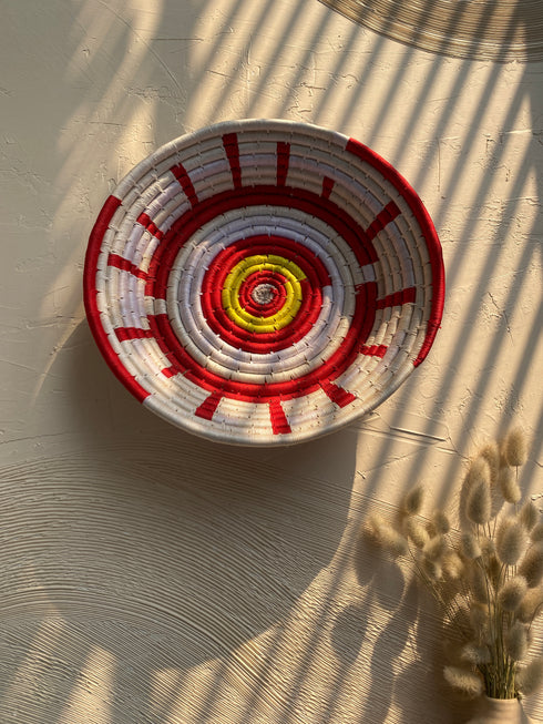 Candy tinge - Hand Woven Sabai Grass wall basket Set