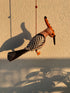 Tangerine Hoopoe - Stuffed bird decor hanging