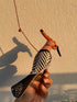 Tangerine Hoopoe - Stuffed bird decor hanging