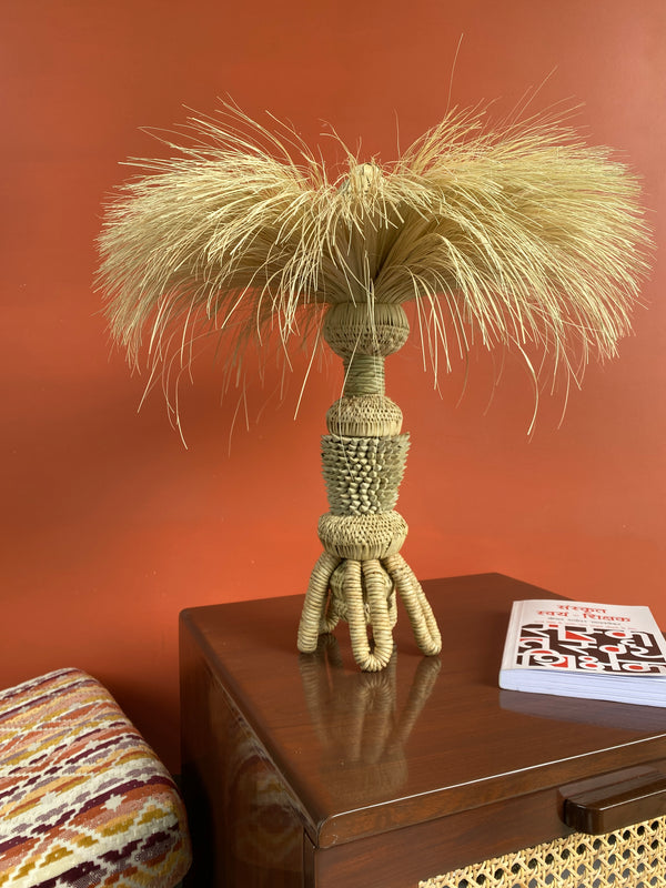 Bohemian Centre Table Show Piece of khajur Palm leaves