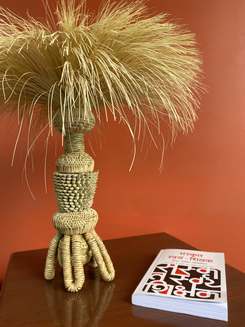 Bohemian Centre Table Show Piece of khajur Palm leaves