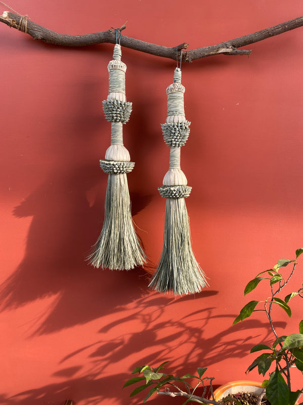 Bohemian khajur leaves fancy wall decor broom